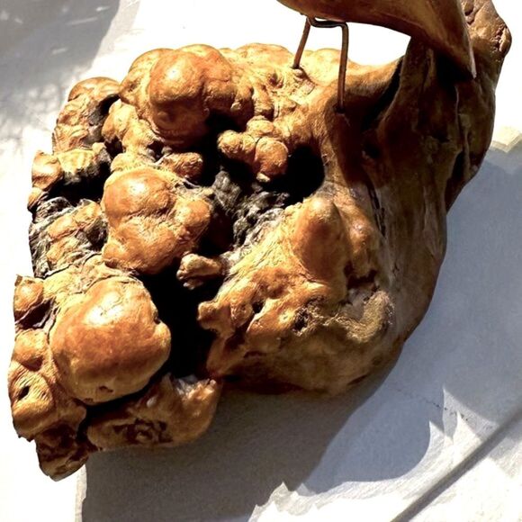 Vintage Hand Crafted Carved Bird on Burl Wood One of a Kind 1970’s - Picture 4 of 4